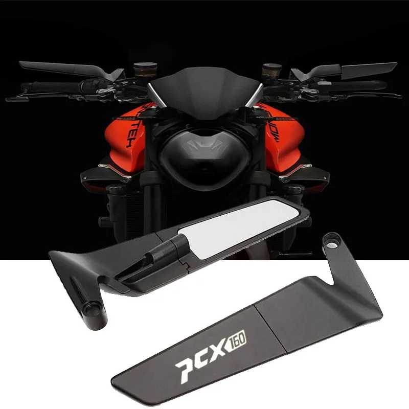 

Motorcycle carbon fibre Mirror Stealth Winglets Rearview Mirrors For Honda PCX160 PCX 160