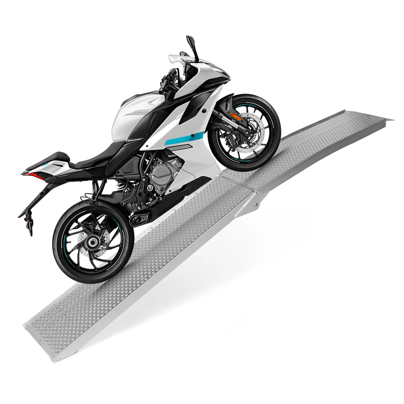 

2Pcs 85inch Aluminum Folding Loading Ramps with Handle Foldable Truck Loading Ramps for Motorcycles Lawn Mowers UTVs and More