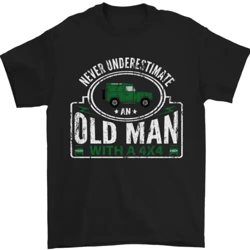 

An Old Man With a 4x4 Off Roading Off Road Mens T-Shirt 100% Cotton