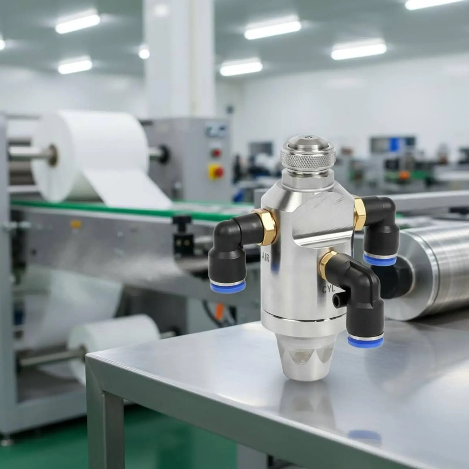 Anti Drip Atomizing Nozzle Stainless Steel Air Sprayer for Industrial Fine Mist Water Sprayer Connector Ink Delivery Humidifying