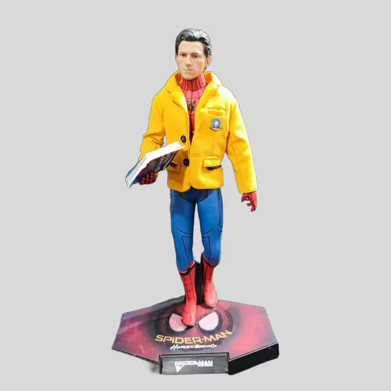 18cm-avengers-spider-man-homecoming-season-handmade-set-spider-man-real-clothes-double-headed-sculpture-movie-handmade-model