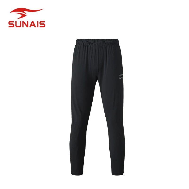 SUNAIS Men Sports Pants Quick Dry Breathable Running Trousers High Elastic 3D Tailoring Training Pants Black 730432