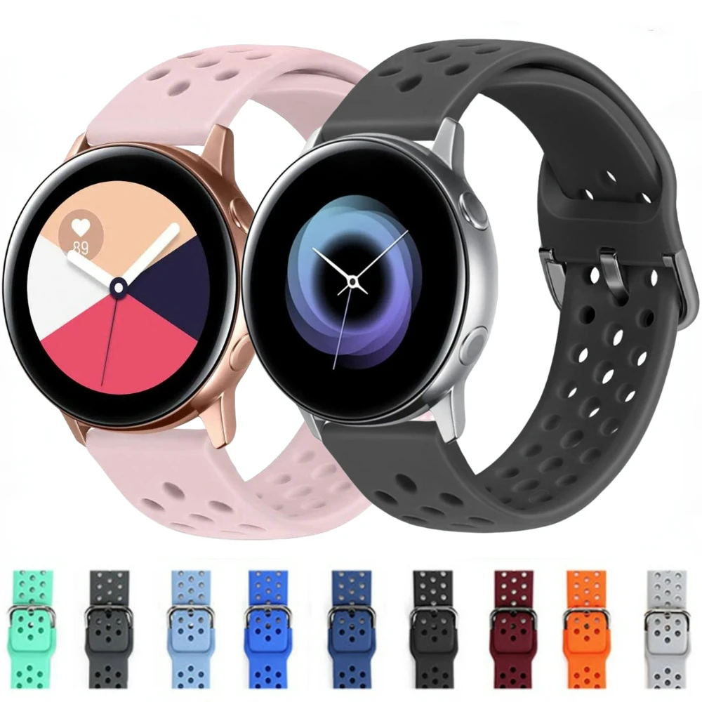 

20mm 22mm Silicone Band For Samsung Galaxy Watch 5/4/3/Active 2/Gear S3 Huawei Watch 3 GT2 Pro 46mm Bracelet for Amazfit GTR/Bip