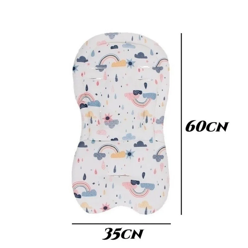 Universal Breathable Stroller Cushion Pad Thicken Cute Pattern Car Seat Insert Soft Cotton Pram Car Seat Mat Newborn Support