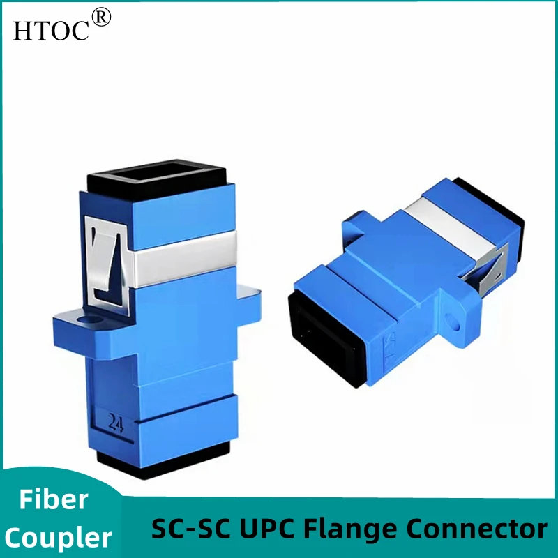 HTOC Fiber Optic Coupler Fiber Optic Adapter SC-SC UPC Simplex Flange Connector Adapter Industrial Supplies