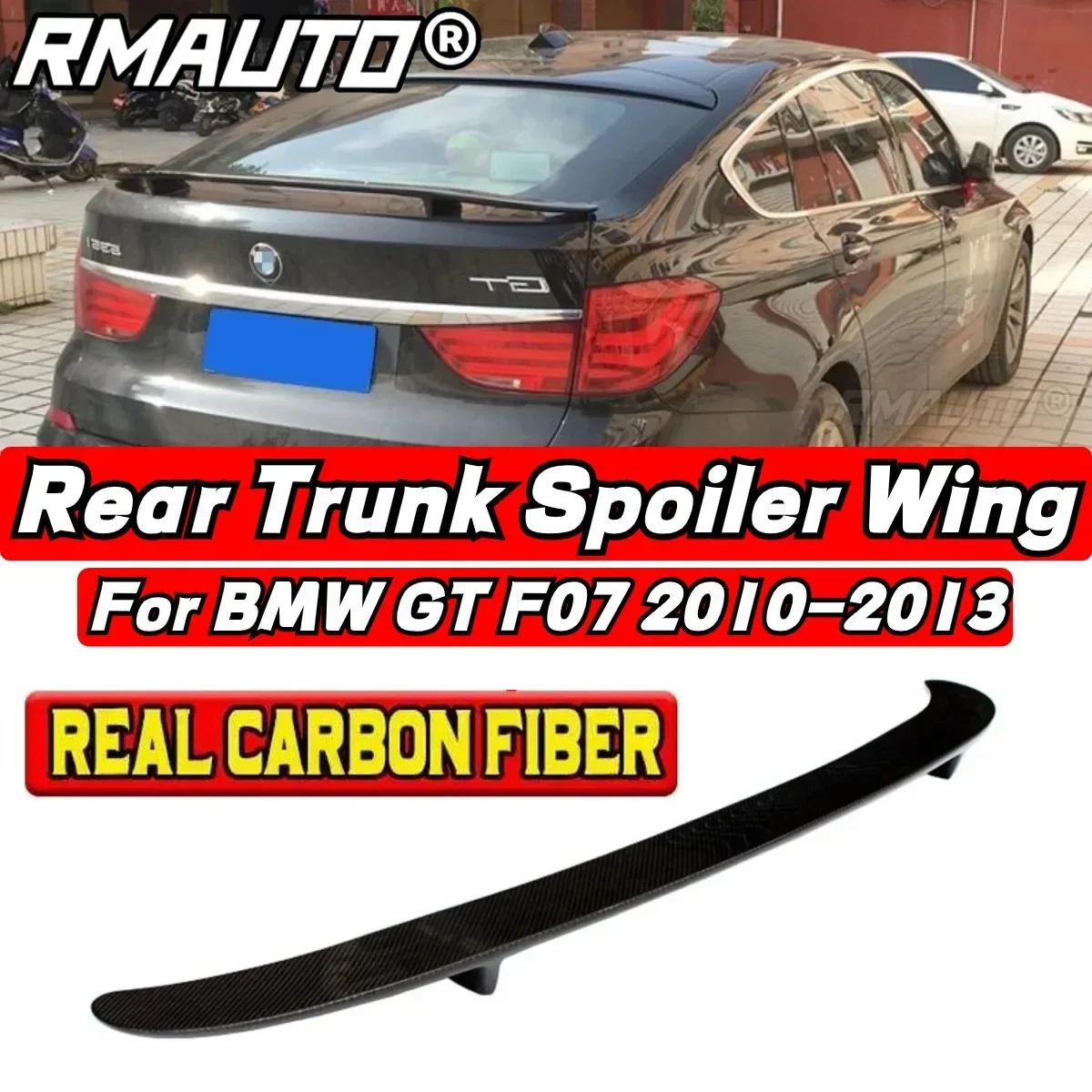 For BMW 5 Series GT F07 2010-2013 Rear Spoiler Wing Body Kit BMW GT F07 Car Rear Trunk Spoiler Car Accessories Rear Trunk Wing