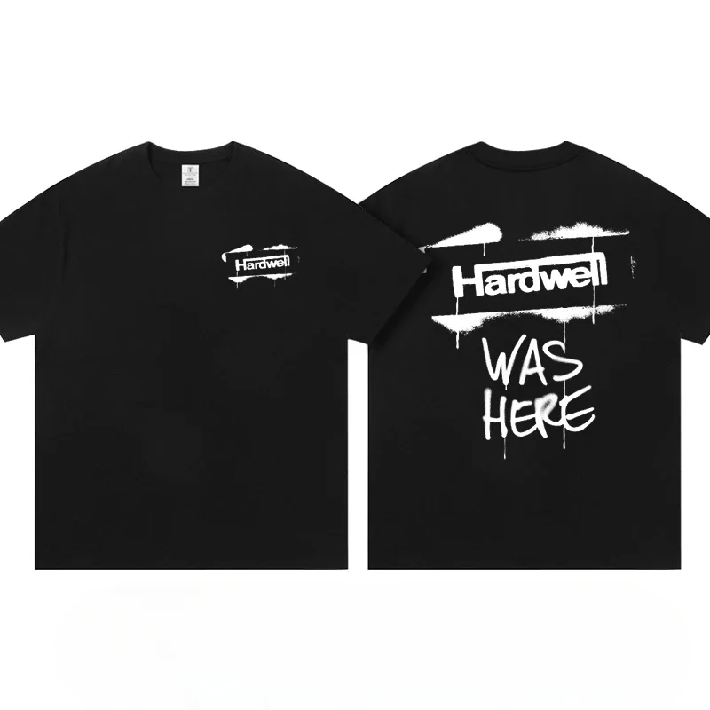 2026 Men's and Women's New Hardwell Cotton Short Sleeve T-shirt Men's Top 100 Dj Around Clothes Electric Sound Revealed Brand