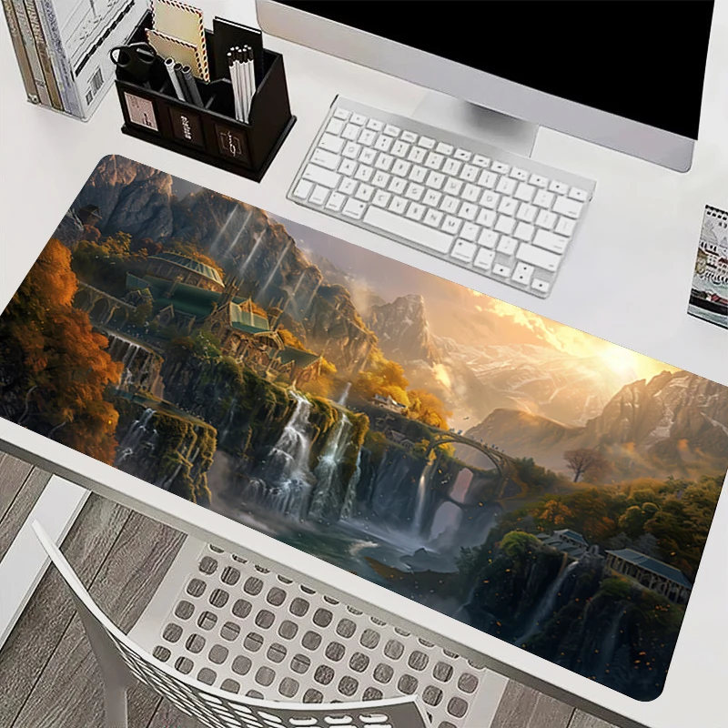 Natural Rubber Mouse Pad T-The Lord of the Rings Large Desk Mat Game Carpet Computer Mouse Mat Non-Slip Extended Gaming Mousepad