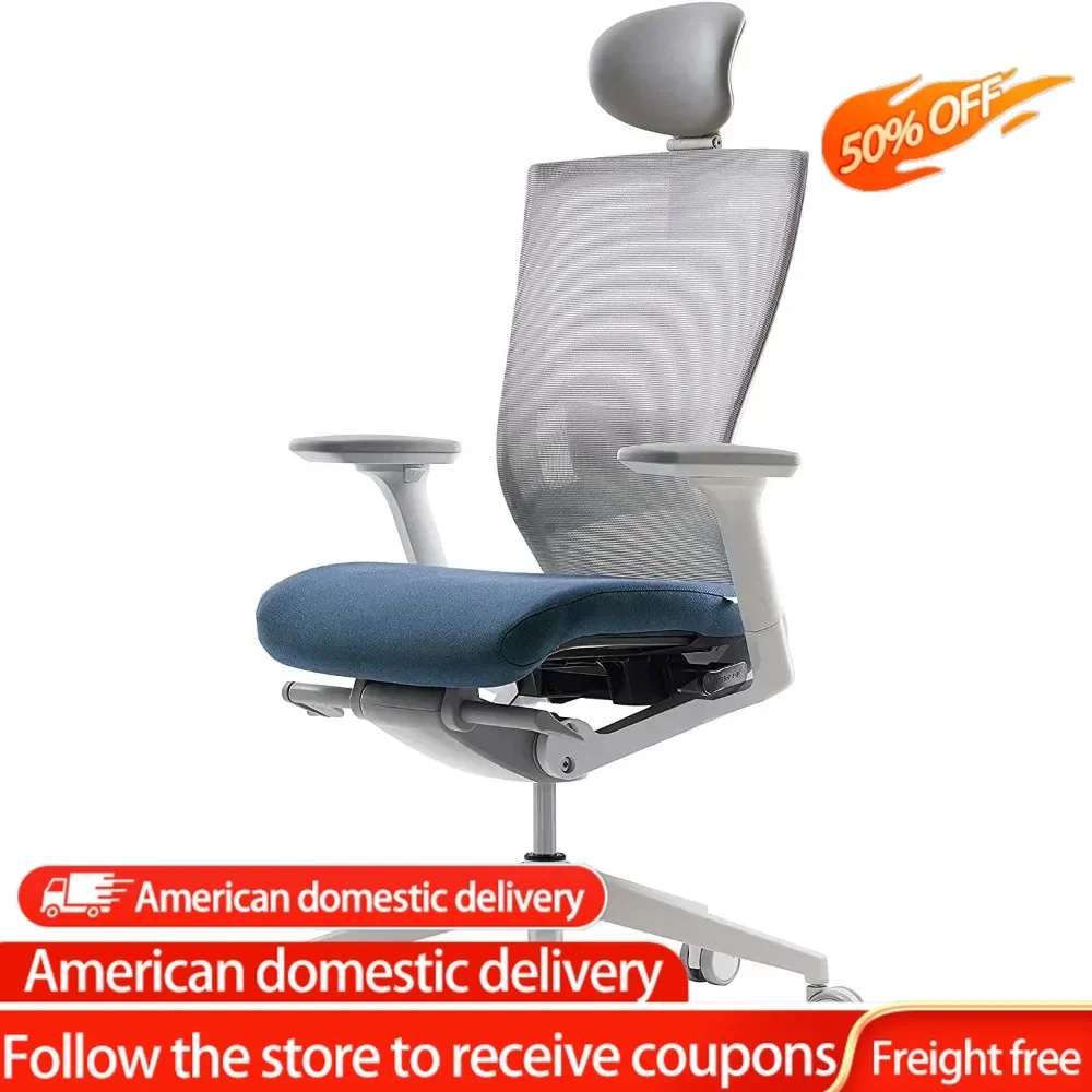 

Adjustable Headrest, 2-Way Lumbar Support, Forward Tilt, Adjustable Seat Depth, Ventilated Mesh Back, Cushion Seat (Beige)