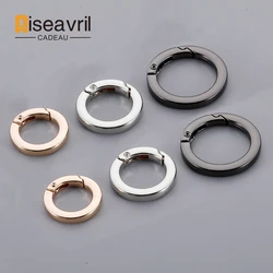 5pcs Metal O Ring Spring Clasps for DIY Jewelry Openable Round Carabiner Keychain Bag Clips Hook Dog Chain Buckles Connector