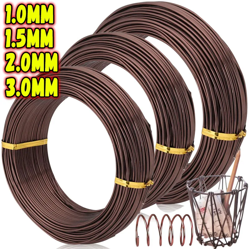 Aluminum Wire, Bendable Craft Wire for Bonsai Training, Sculpting, Doll Making, Jewelry Making, Crafting (Bronze)