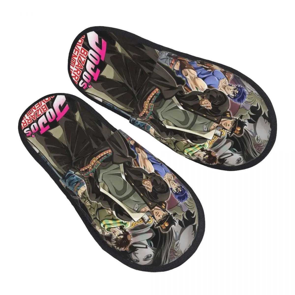 Jojo Bizarre Adventure Men Women Furry slippers,Cosy printing pantoufle homme Home slippers