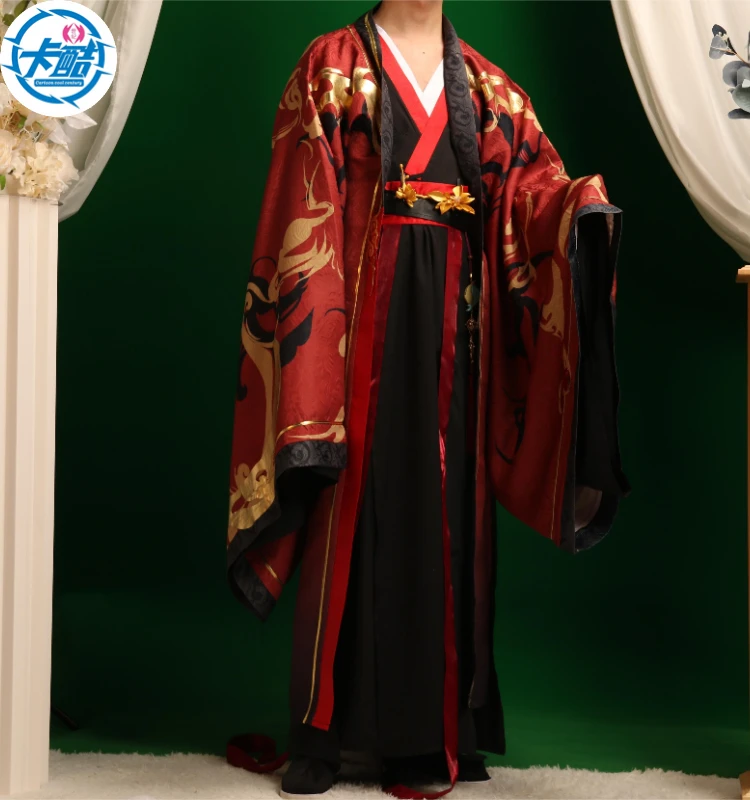 Code Name: Yuan Liu Bian Cos Suit Hanfu Suit Liu Bian Cosplay Ancient Style Men's Full Set Cosplay Costume Han Fu Halloween