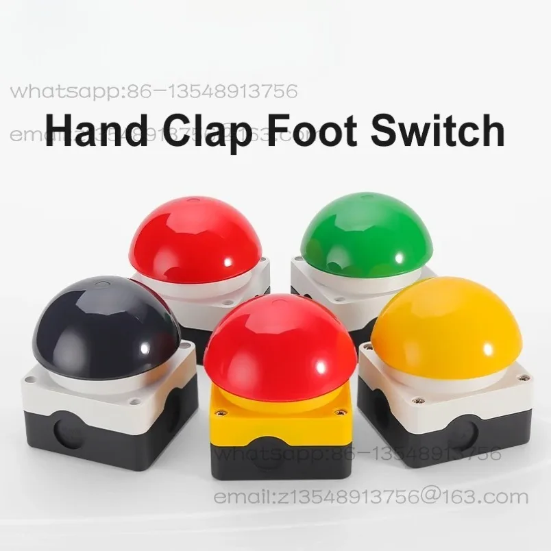 IP65 Waterproof  Emergency Stop Button Switch Mushroom Head Self-Locking/Resetting 1NO Foot/Hand Control for Industrial Safe