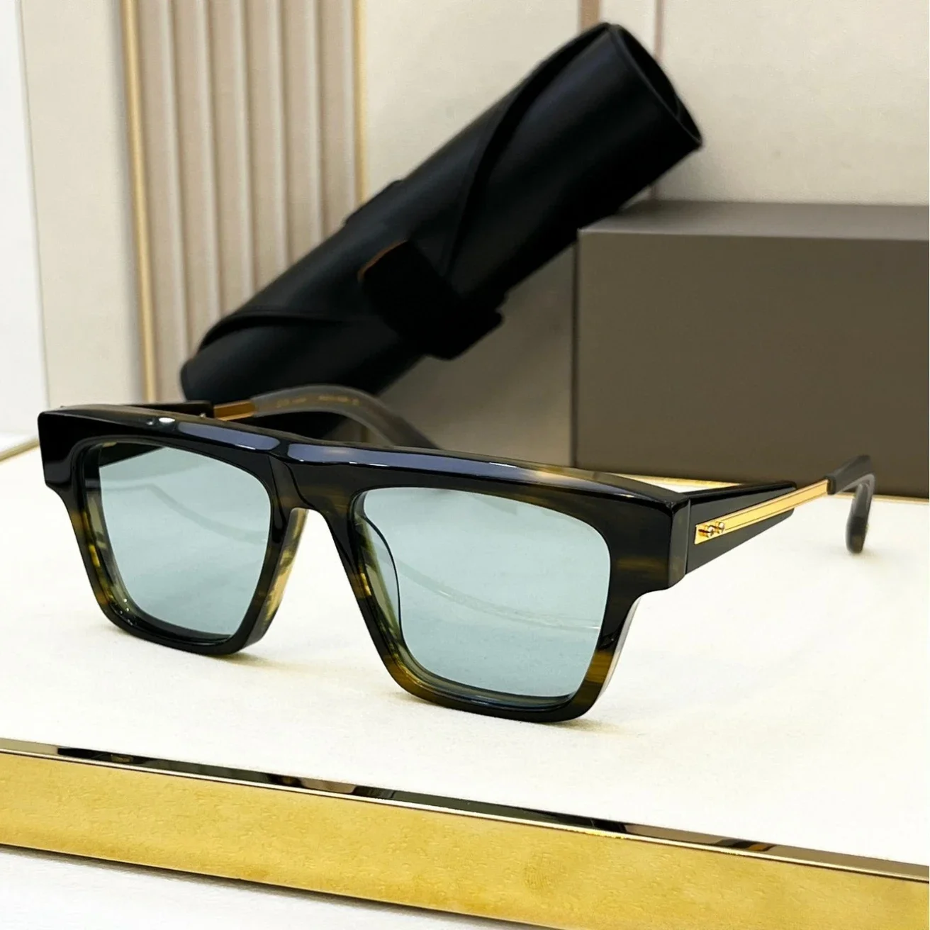 

Солнцезащитные очки DT LANCIERSquare: модные, легкие, люксовые, для путешествий, с защитой от УФ-излучения, серия Premium Plate, модель DLS701