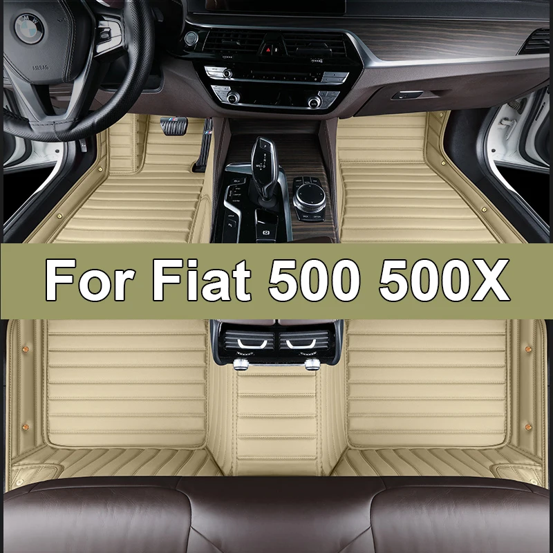

Custom 3D Full Coverage Car Floor Mats for Fiat 500 500X 2011-2012 Year Interior Details Auto Accessories