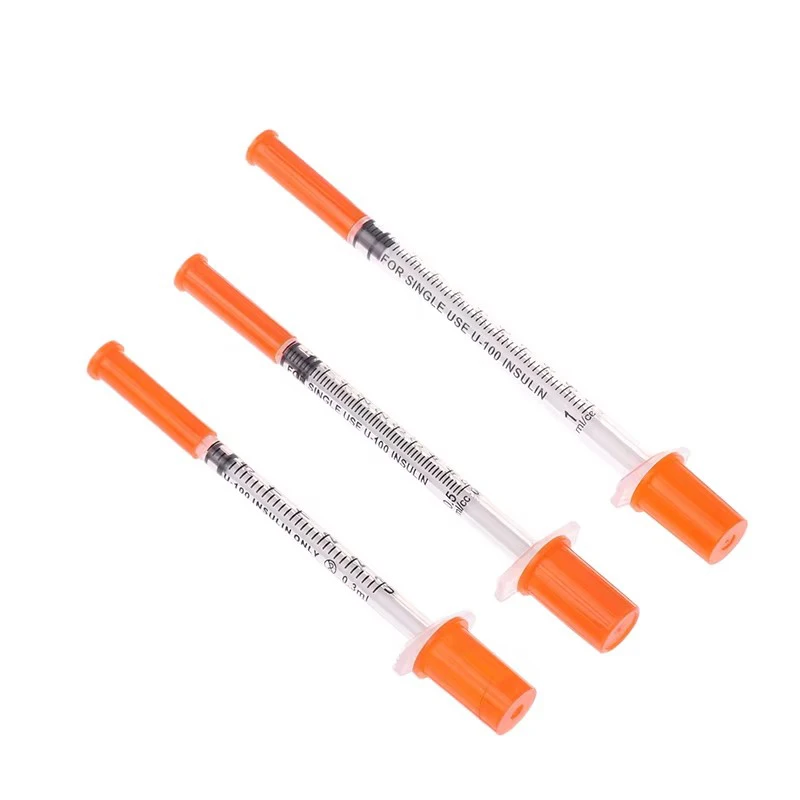 Insulin Syringe with Needle 0.5cc 1cc Disposable Medical Sterile Individually Wrapped for Diabetes Home Clinic