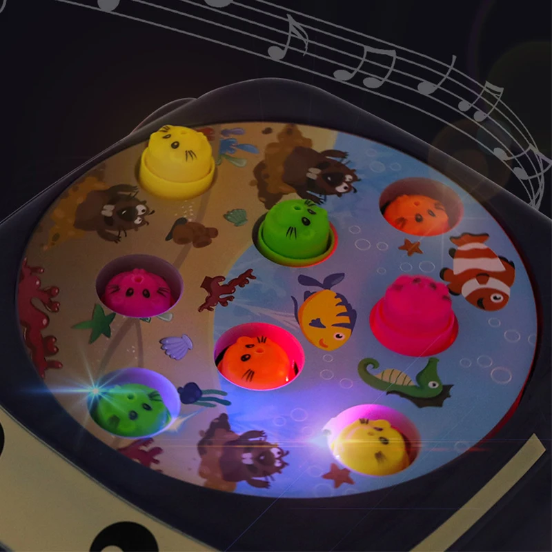 Juguetes interactivos de música para bebé, juego de coches para golpear a hámster, juego de insectos, gusano de fruta, Instrumentos educativos musicales