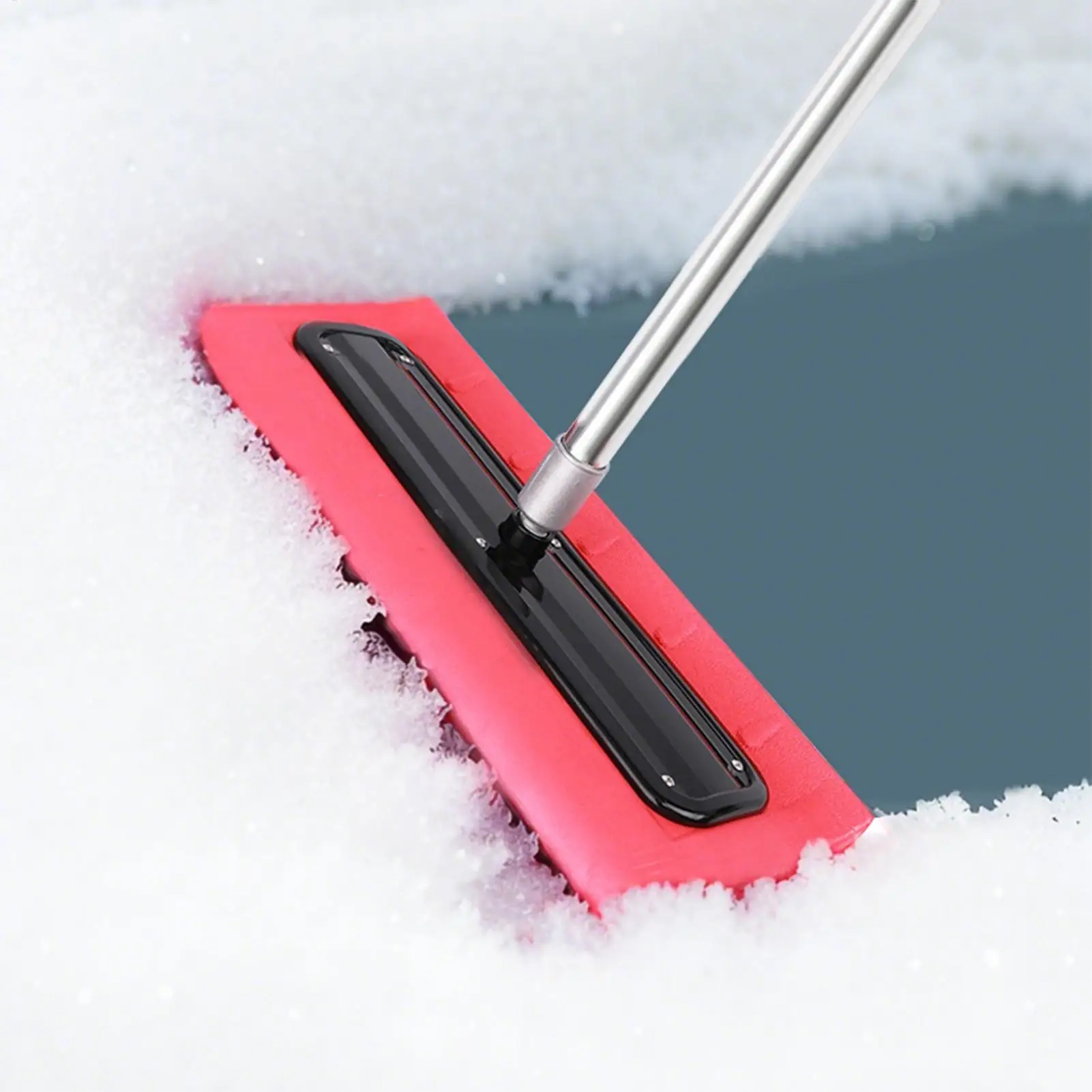 Snow Rake For Roof Foam Broom Pusher For Snow Driveway Ice Removal Rake For Roof Vehicle Garage Home Lawn Driveway