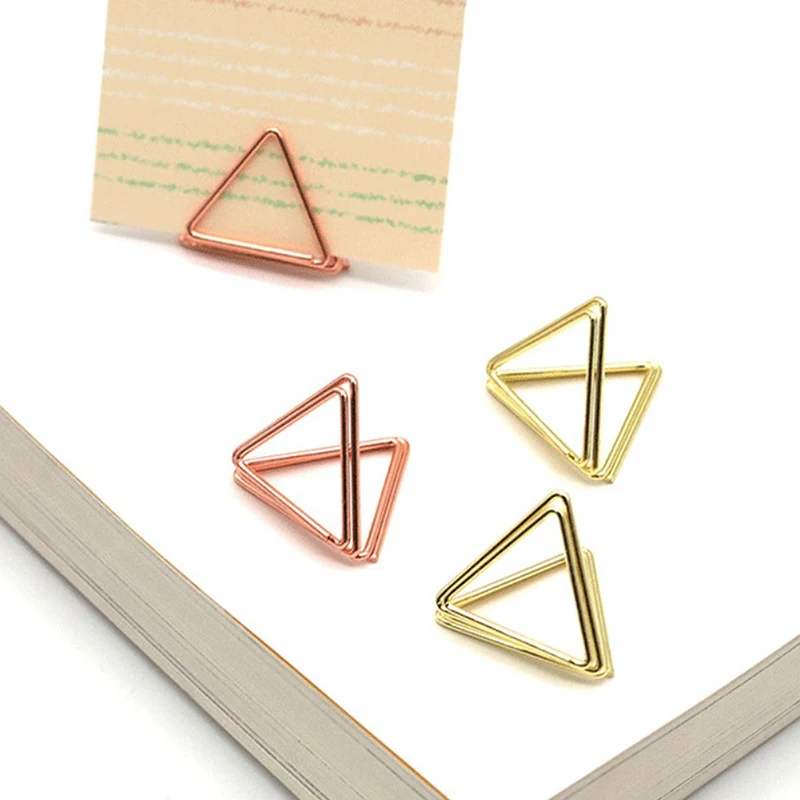 10Pcs Triangle Metal Place Card Holders Wedding Table Numbers Holder Photo Clips Stand Picture Display Stands Desktop Decoration