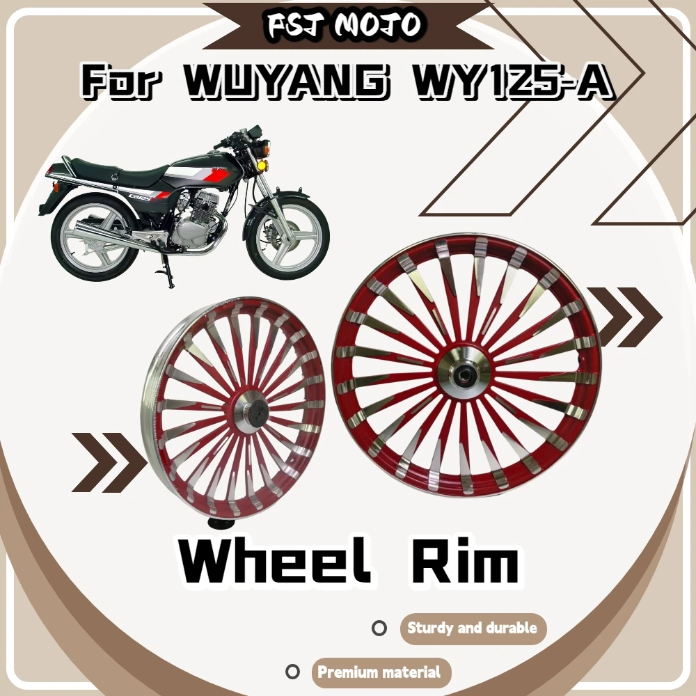 For WUYANG WY125‑A 18Inch 28‑Spoke Red Alloy Wheel Rim Stable Riding High‑Hardness Motorbike Modified Spare Parts