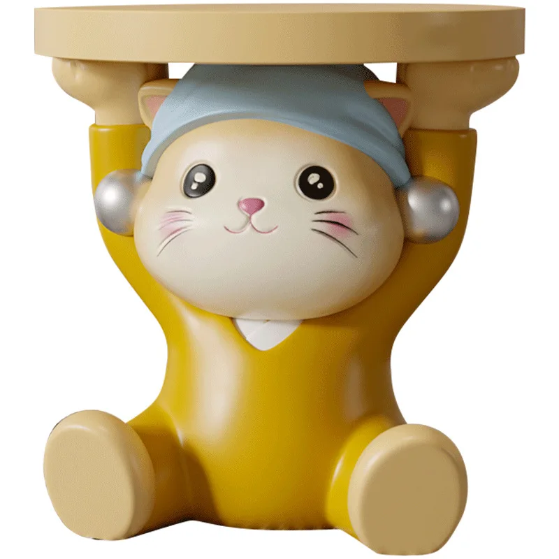 

Оригинальный дизайн жемчужного кошачьего стула, рядом с диваном, напольными украшениями в гостиной, детский домашний табурет для пеленания обуви.