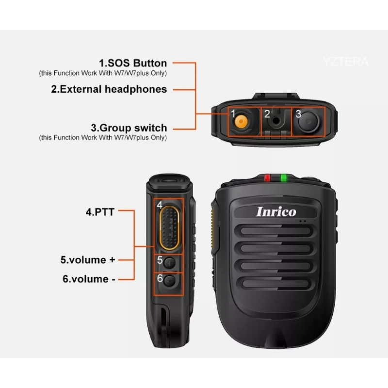 ANYSECU B01 Handheld Wireless Mic Speaker, Zello/Real-PTT PTT, 3G/4G Android-Compatible