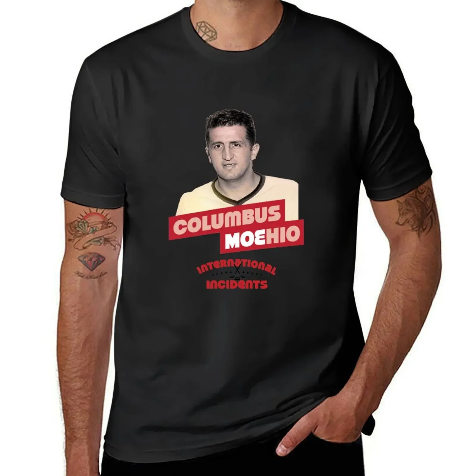 Columbus MOEhio T-Shirt graphic t shirt vintage oversized korean fashion mens workout shirts