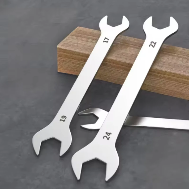 مفتاح ربط مفتوح رفيع للغاية من الفولاذ المقاوم للصدأ، مفتاح ربط مزدوج الرأس بسمك 3 مم، مفتاح شوكة رفيع صغير ثنائي الغرض