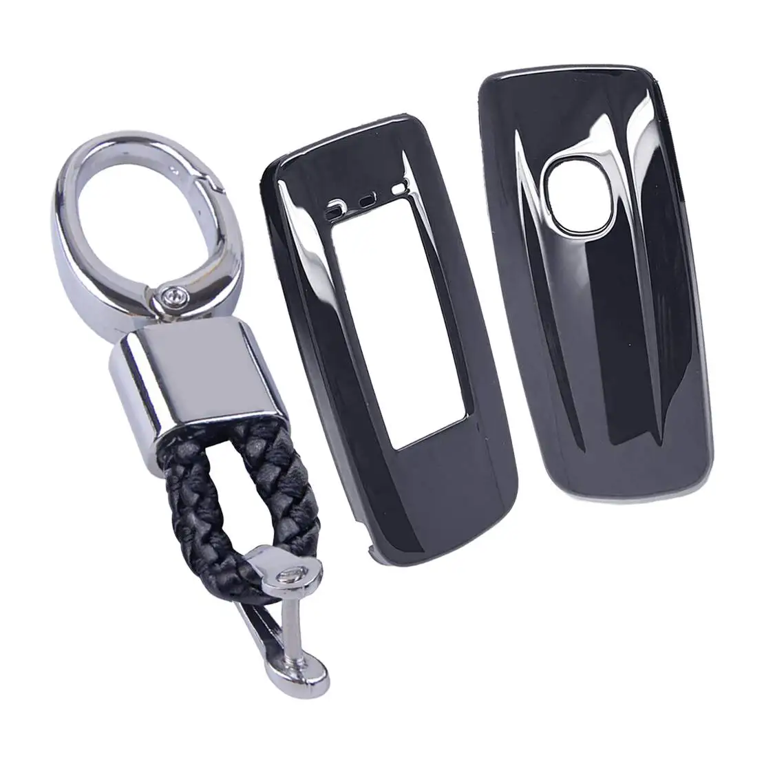 5 Buttons Remote Key Fob Cover Case & Braided Keychain Fit for Acura TLX MDX RDX RLX ILX