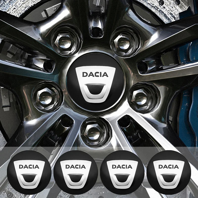 4Pcs 56mm 60mm Car Emblem Wheel Center Hub Caps Badge Cover Sticker For Dacia Duster Logan MCV Sandero Stepway Dokker Lodgy Cilo