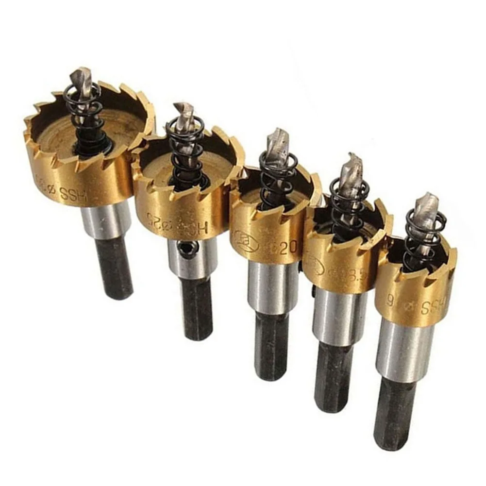 

Professional HSS Drill Bit Set with 5 Sizes for Metal and Wood Applications for Cabinet and Door Installations