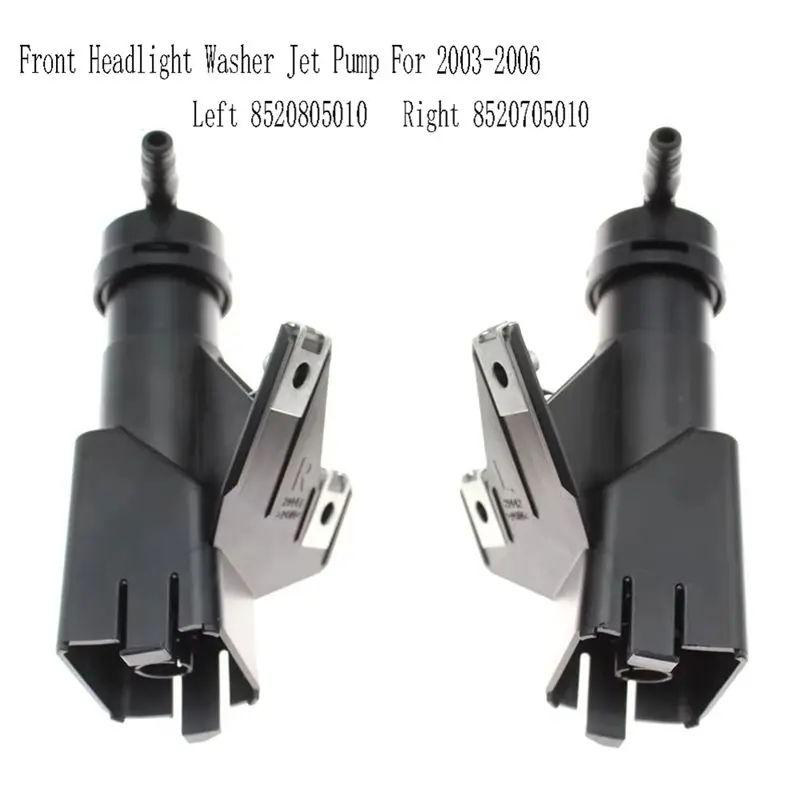 A54K-Front Headlight Washer Nozzle Set 1 Pair For Toyota Avensis T25 2003-2006 8520805010 Headlamp Cleaning Spray Pump Cylinder