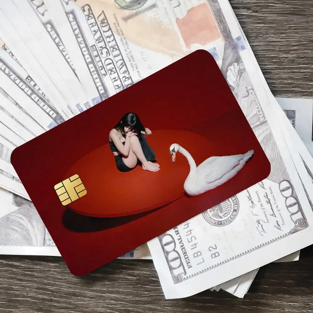 مجموعة الموسيقى M-ماريا البوب المشارك الائتمان الجلد غطاء بطاقة ملصقات 4 قطعة فيلم حافلة تمرير الجبهة الديكور البنك الخصم مقاوم للماء