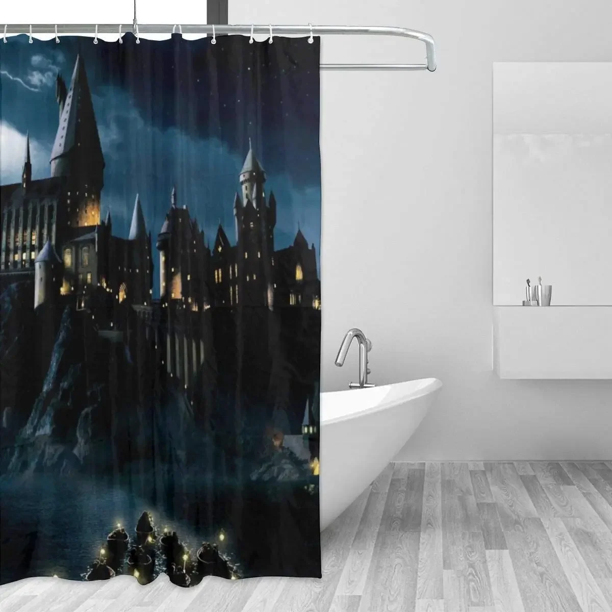 Night In The Castle Shower Curtain Bathroom Decoration