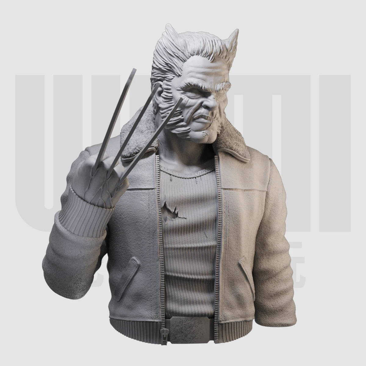 1/10 Logan Bust Comic Edition Resin White Model GK figure Model