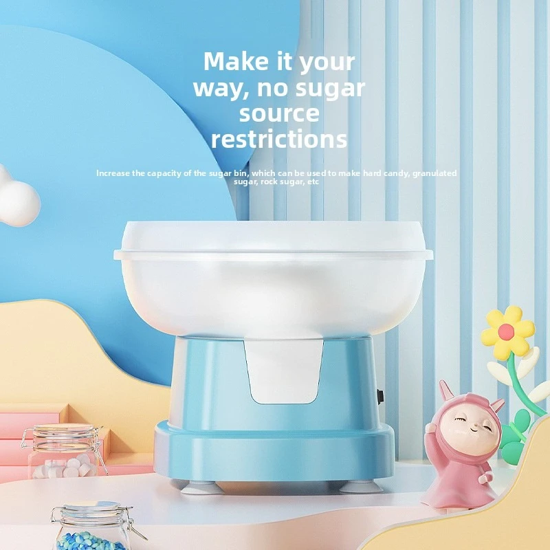 Cotton Candy Machine for Home Use Fully Automatic Spun Sugar Toy Making Tool Handmade Mini Colored Candy Spun Sugar Machine