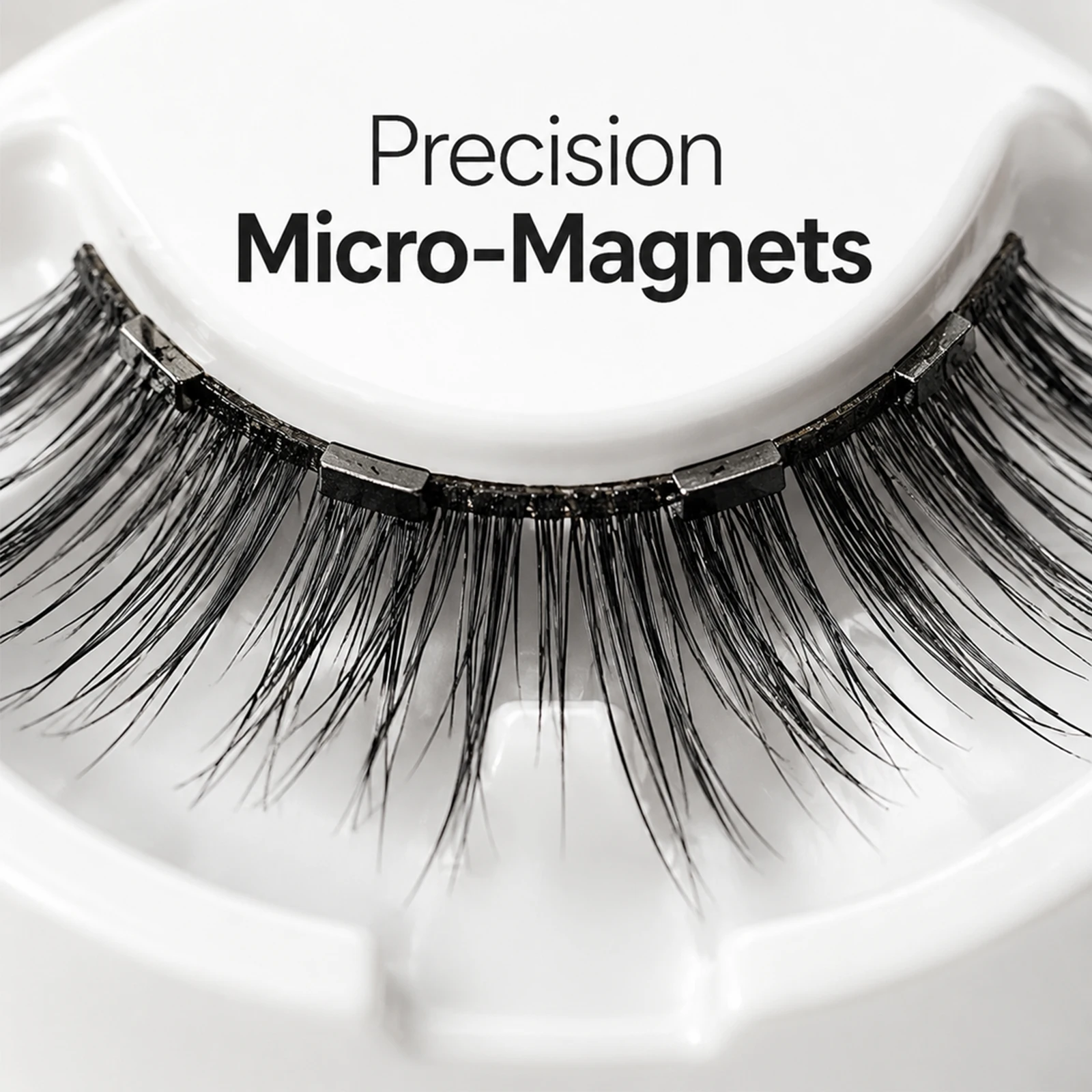 Magnetic Eyelashes Set Curled Style Reusable No Glue Natural Look False Lashes with Applicator for Easy Wear Daily Use