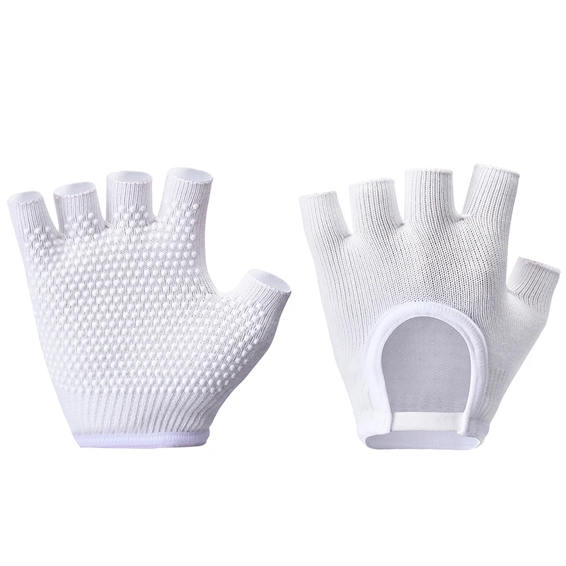Dames Antislip Yoga Handschoenen Katoen Fitness Halve Vinger Handschoenen Ademend Outdoor Fietsen Pilates Sport Vissen Handschoenen