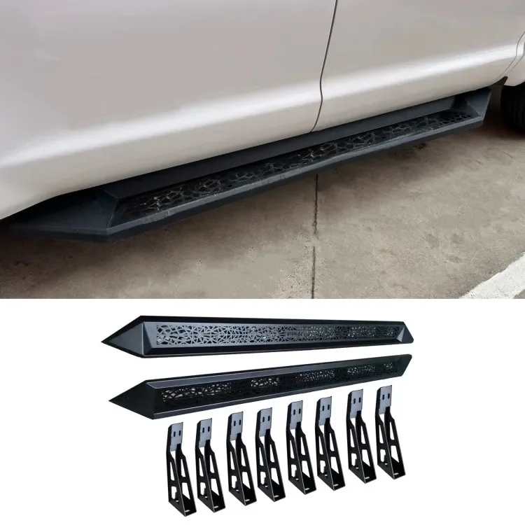 Black 4X4 Toyota Tundra 2022 Pickup Truck 4 Door Accessories Steel Side Step Nerf Bars Running Board for Enhanced Grip And Style