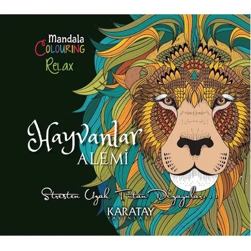สัตว์ Mandala สมุดระบายสีสำหรับผู้ใหญ่ Leisure Entertainment Art