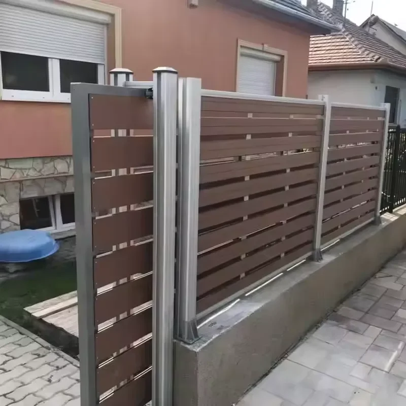 Modern Electric Sliding Aluminum Metal Security Fence Gate with Customized Design 6 Feet Height