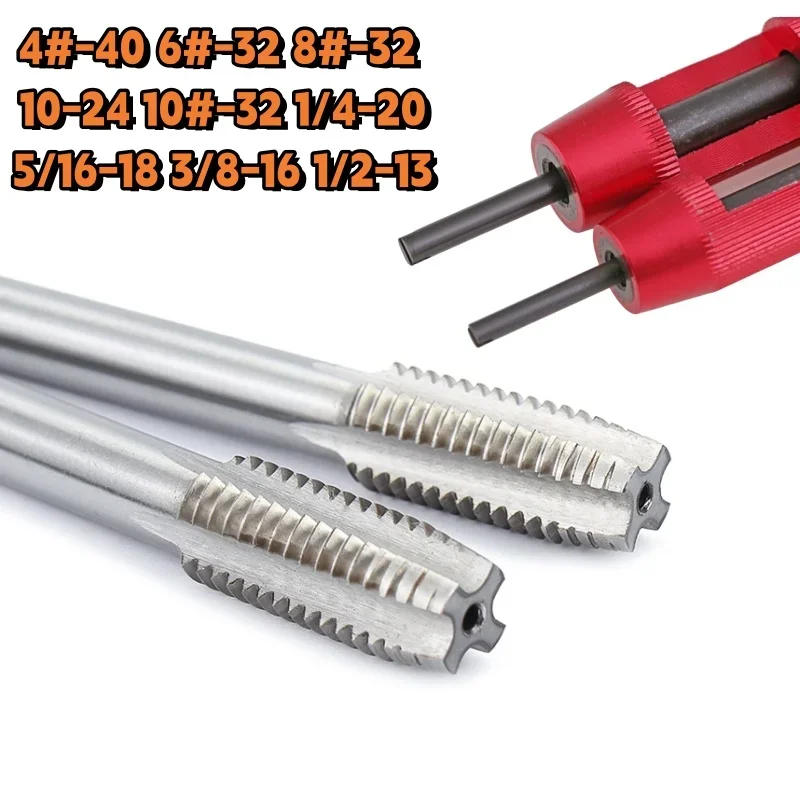 UNC ST Thread Tap 4#-40 6#-32 8#-32 10-24 10#-32 1/4-20 5/16-18 3/8-16 1/2-13 Straight Flute Wire Threaded Insert Tap Tool