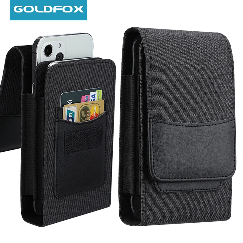 Cell Phone Pouch Nylon Holster Case with Belt Clip Cover Universal Belt Waist Bag for iPhone 13 12 11 Pro Max Samsung Galaxy S22 