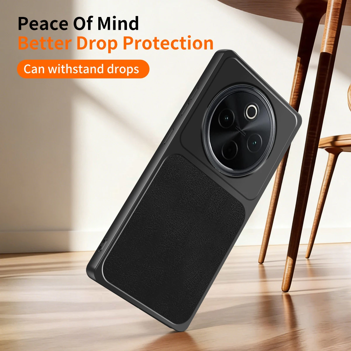Lambskin Texture Phone Cases for VIVO iQOO Z10 5G Luxury High Quality Lychee Grain Leather Camera Protection Original Back Cover