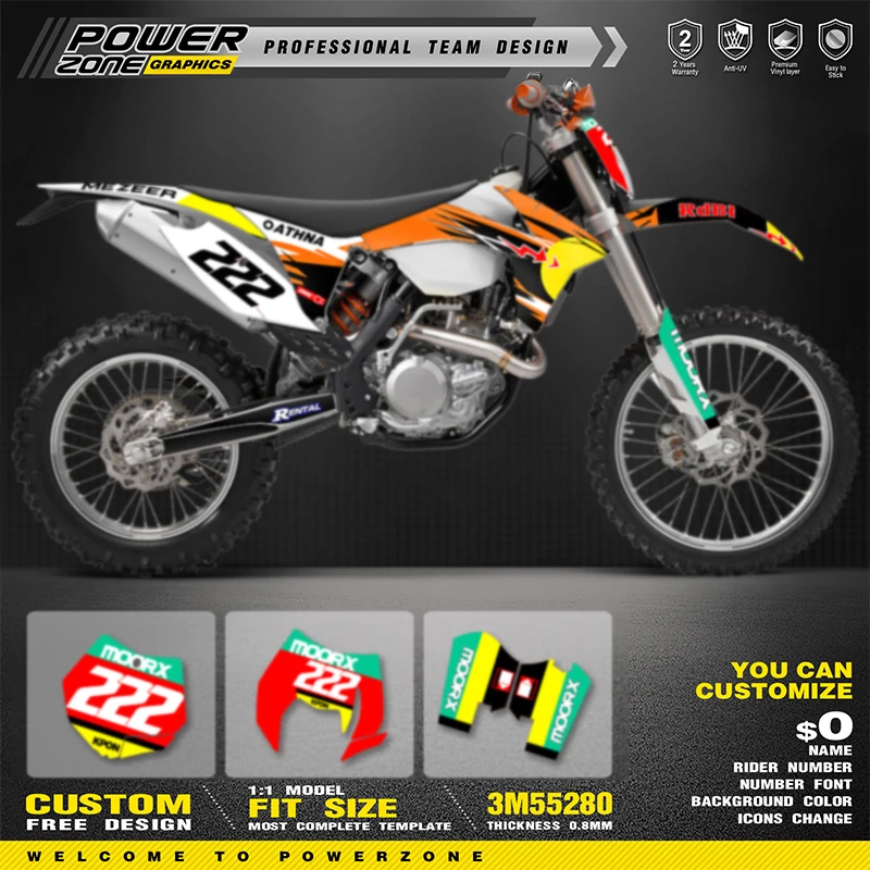 

PowerZone For KTM EXC EXC-F 11-12 SXF 12-13EXC 150 200 250 300 350 450 500 For 3M Graphics DECALS Stickers SIXDAYS For SX SXF 27