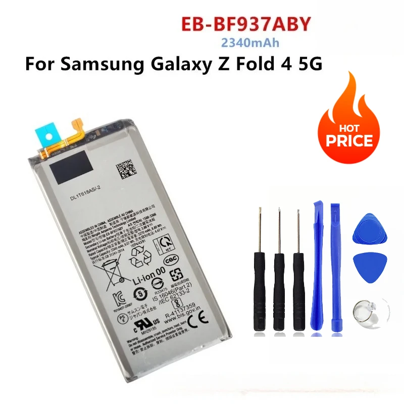 New EB-BF936ABY EB-BF937ABY Battery for Samsung Galaxy Z Fold 4 5G F936 F937 Replacement Batteries+Tools
