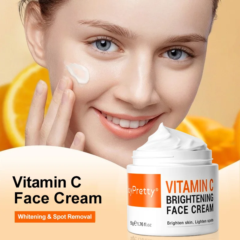 Vitamin C Whitening Face Cream with Hyaluronic Acid Dark Spot Remover Rejuvenation Brightening Moisturizing Facial Skincare