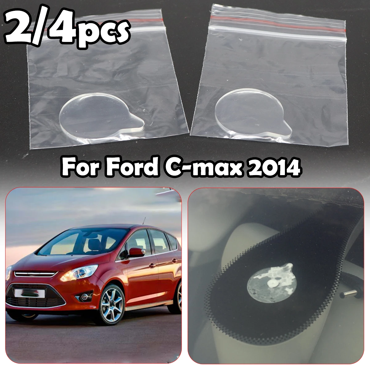 

Rain Light Sensor Gel Pad For Ford C-max 2014 Adhesive Film Silicone Cushion Windscreen Chip Repair Kit Fix Tape 4E0955609 3567