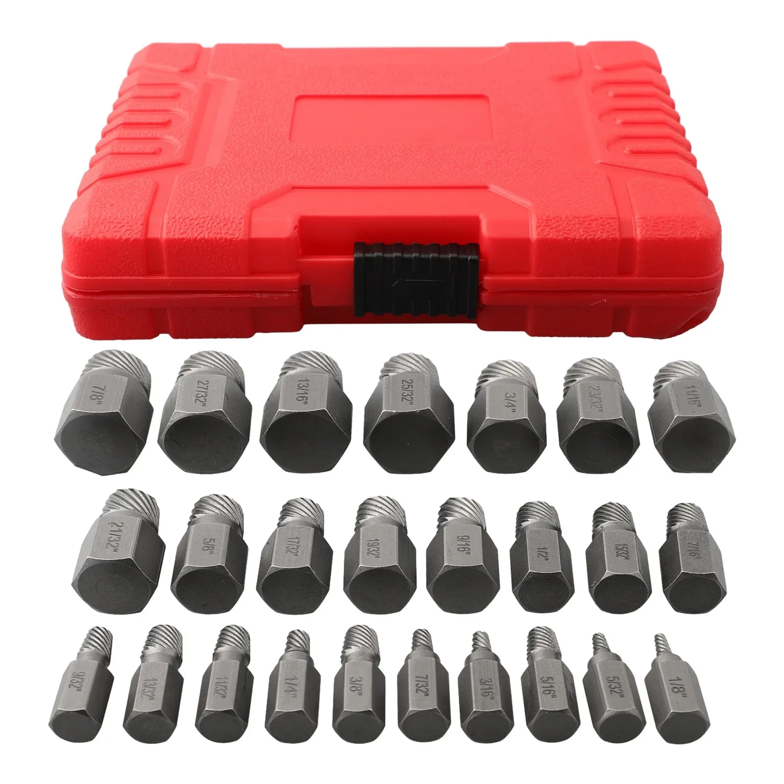 

Efficient Hex Screw Extractor Set 25Pcs High Carbon Steel Bolt Remover For Sliding Tooth And Rusty Broken Head Screws